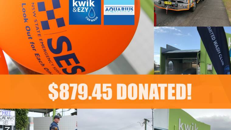 Kwik & Ezy + Aquarius Car Wash Community Day for the Taree SES
